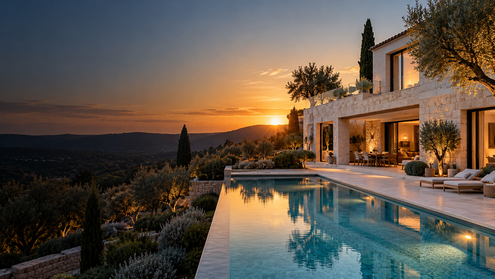 Projet Villa des Pins avec piscine